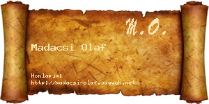 Madacsi Olaf névjegykártya